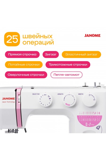 Швейная машина Janome XE 337 (белый/розовый) 4
