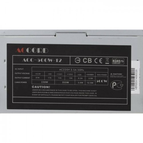 Блок питания ACCORD ACC-500W-12 500W (серый) 1