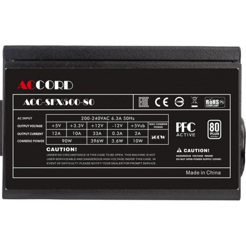 Блок питания Accord ACC-SFX500-80 SFX 500W (черный) 5