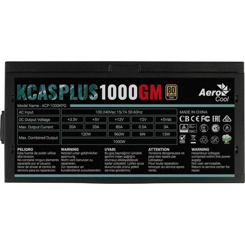 Блок питания Aerocool ATX 1000W KCAS PLUS 1000GM V2 (ACPG-KPK0FEC.12) (черный) 7