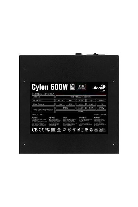 Блок питания AeroCool Cylon 600W (черный) 
