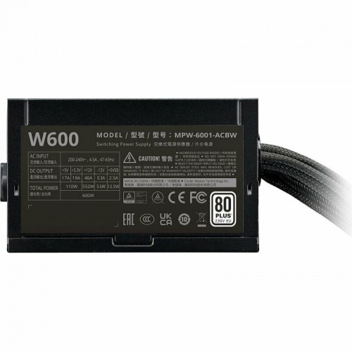 Блок питания COOLER MASTER ATX MPW-6001-ACBW-BEU 600W (черный) 3