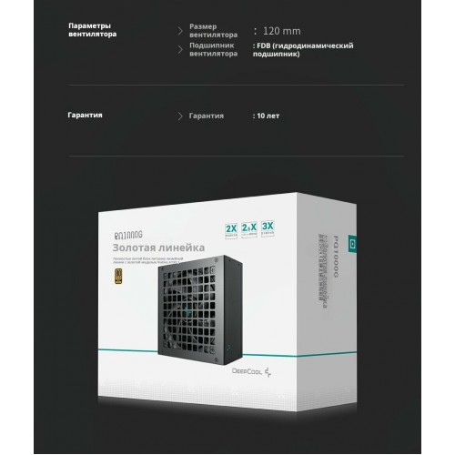 Блок питания Deepcool GamerStorm PQ1000G WH (R-PQA00G-FD0W-WGEU-V1) (белый) 3