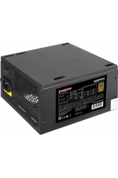 Блок питания ExeGate 600PPH 80 PLUS Bronze 600W (EX280578RUS-S) (черный) 