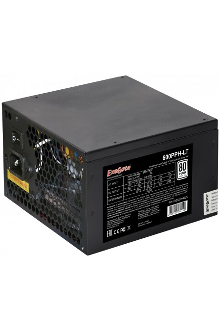 Блок питания ExeGate 600PPH-LT 80 PLUS 600W BOX (EX282044RUS) (черный) 