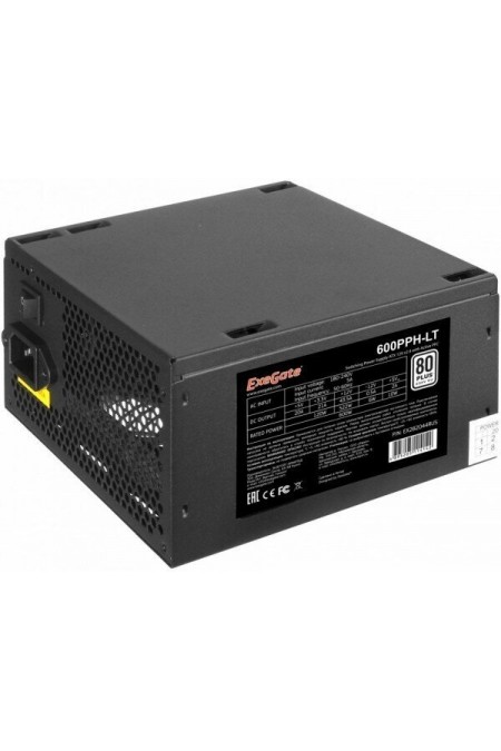 Блок питания ExeGate 600PPH-LT 80 PLUS 600W OEM (EX282044RUS) (черный) 