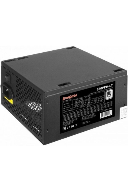 Блок питания ExeGate 650PPH-LT BOX 80 PLUS 650W (EX282046RUS-S) (черный) 