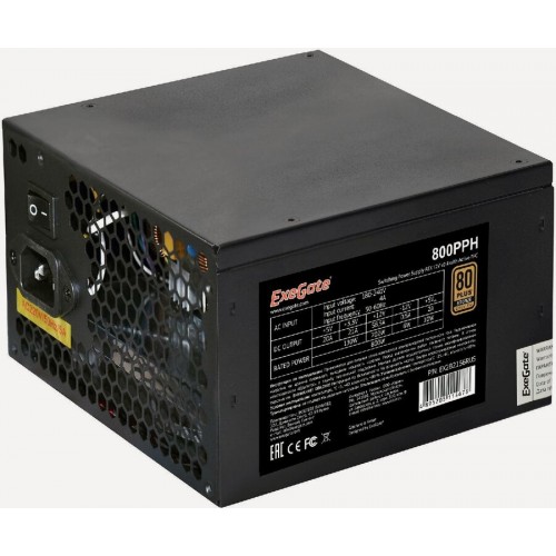 Блок питания ExeGate 80 PLUS Bronze 800PPH 800W (EX282156RUS) (черный) 4