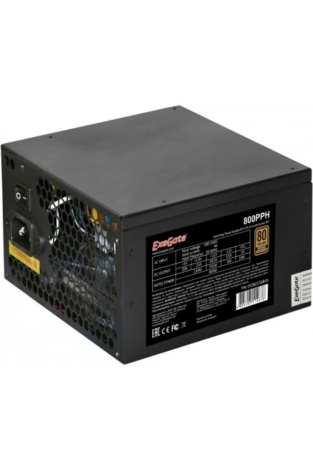 Блок питания ExeGate 80 PLUS Bronze 800PPH 800W (EX282156RUS-S) (черный) 