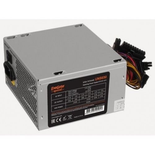 Блок питания ExeGate Special UNS650 650W (ES261571RUS) (серый) 