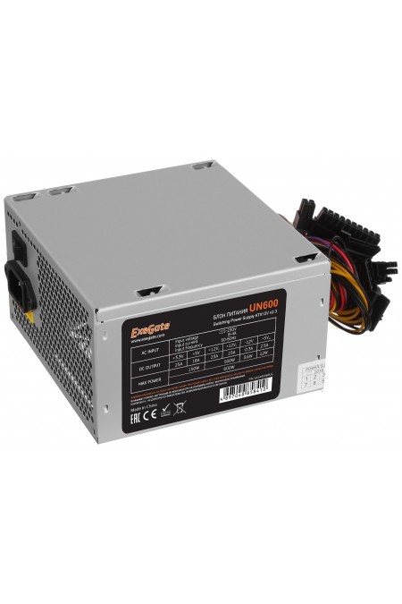 Блок питания ExeGate UN600 600W (EX244556RUS) (серый) 