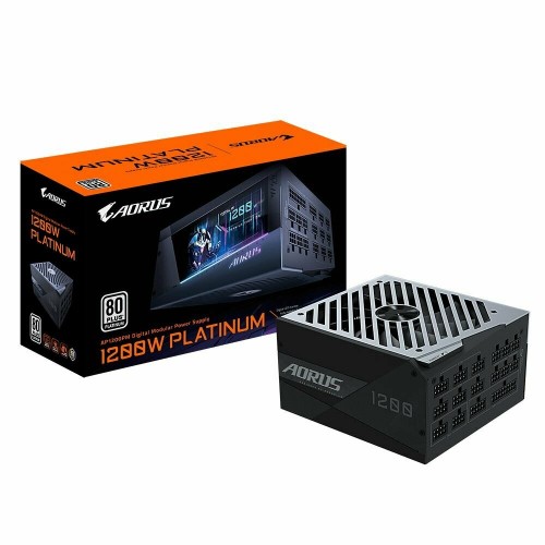Блок питания GIGABYTE AORUS P1200W 80+ PLATINUM MODULAR 1200W (GP-AP1200PM) (черный) 1