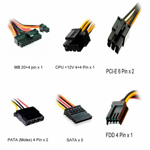 Блок питания PowerMan 500W PM-500ATX-F (6143093) (серый) 2