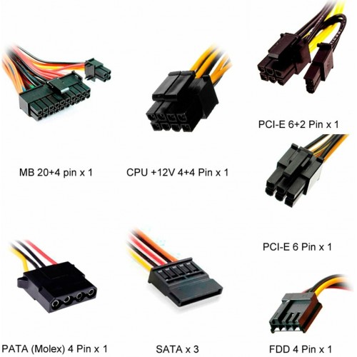 Блок питания Powerman PM-300TFX 300W 80+ Bronze with power cord 1.5m (6141300) (серый) 6