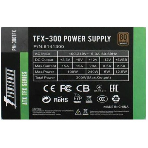 Блок питания Powerman PM-300TFX 300W 80+ Bronze with power cord 1.5m (6141300) (серый) 8