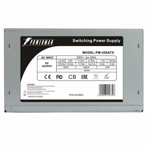 Блок питания Powerman PM-450ATX 450W (6115832) (серый) 3