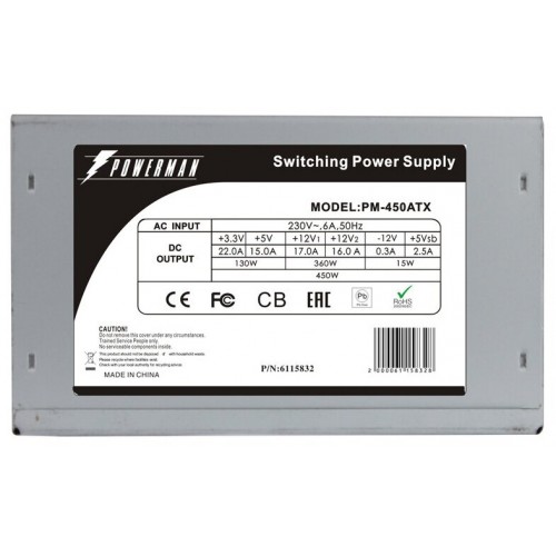 Блок питания Powerman PM-450ATX 450W (6115832) (серый) 8