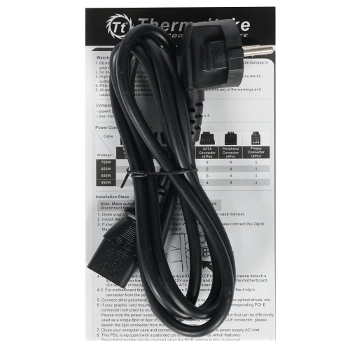 Блок питания Thermaltake ATX PS-SPD-0750NNSABE-1 750W (черный) 6