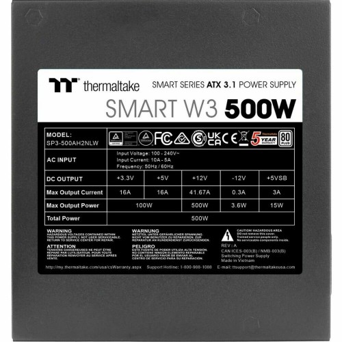 Блок питания Thermaltake Smart W3 (PS-SPW-0500NNFAWE-1) (черный) 2