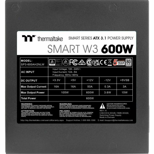 Блок питания Thermaltake Smart W3 (PS-SPW-0600NNFAWE-1) (черный) 2