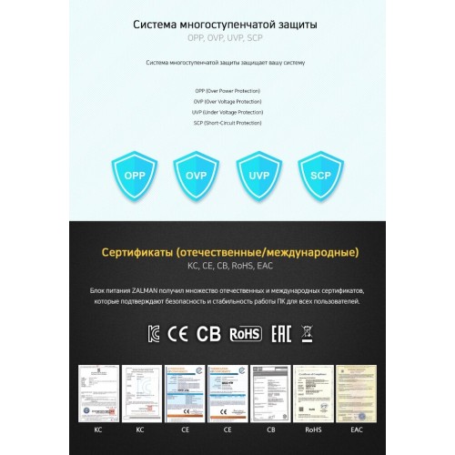 Блок питания Zalman MegaMax ZM600-TXII 600W (черный) 4