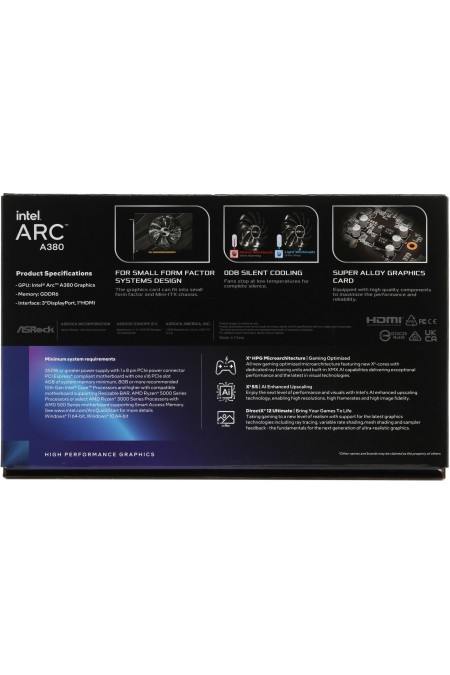 Видеокарта ASRock Arc A380 Challenger ITX 6GB OC (A380 CLI 6GO), Retail 12
