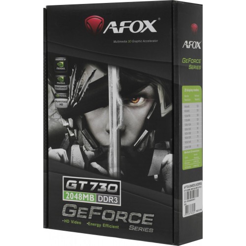 Видеокарта AFOX GeForce GT 730 2GB (AF730-2048D3L5), Retail 6