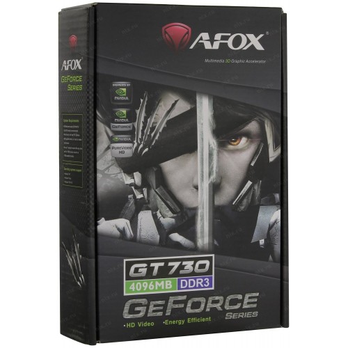 Видеокарта AFOX GeForce GT 730 4GB (AF730-4096D3L6), Retail 6