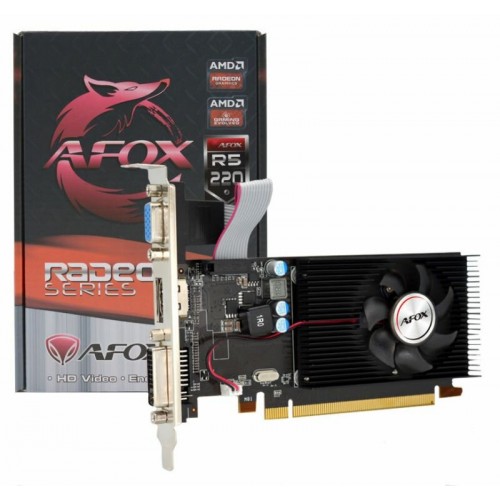 Видеокарта AFOX Radeon R5 220 1GB (AFR5220-1024D3L5), Retail 5