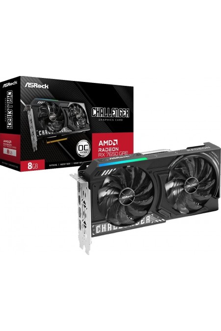 Видеокарта ASRock AMD Radeon RX 7650 GRE Challenger 8GB OC (RX7650GRE CL 8GO), Retail 5