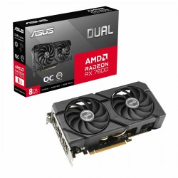 Видеокарта ASUS AMD Radeon RX 7600 OC 8GB (DUAL-RX7600-O8G-EVO) (90YV0LD0-M0NA00), Retail