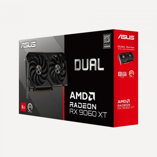 Видеокарта ASUS AMD Radeon RX 9060 XT 8GB (DUAL-RX9060XT-8G) (90YV0MI1-M0NA00), Retail 2