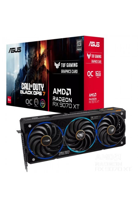 Видеокарта ASUS AMD Radeon RX 9070 XT COD BO7 Special Edition OC 16GB, (TUF-RX9070XT-O16G-COD-BO7) (90YV0L76-M0NM00), OEM 