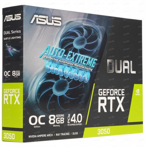 Видеокарта ASUS Dual GeForce RTX 3050 V2 OC Edition 8GB (DUAL-RTX3050-O8G-V2), Retail 4