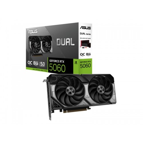 Видеокарта ASUS nVidia GBeForce RTX 5060 8GB (DUAL-RTX5060-O8GB), Retail 