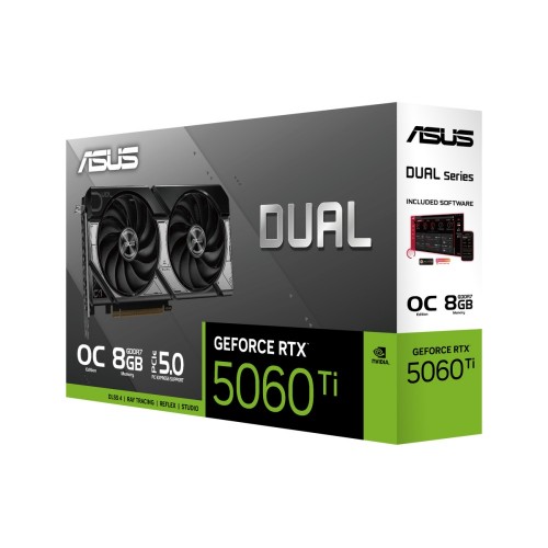 Видеокарта ASUS nVidia GBeForce RTX 5060 Ti 8GB (DUAL-RTX5060TI-O8GB) (90YV0MP2-M0NA00), Retail 1