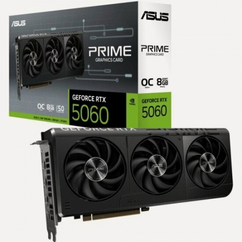 Видеокарта ASUS nVidia GeForce RTX 5060 8GB (PRIME-RTX5060-O8G) (90YV0N10-M0NA00), Retail 
