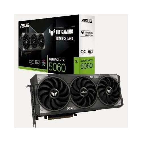 Видеокарта ASUS nVidia GeForce RTX 5060 8GB (TUF-RTX5060-O8G-GAMING) (90YV0N00-M0NA00), Retail 1