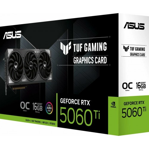 Видеокарта ASUS nVidia GeForce RTX 5060 Ti 16GB (TUF-RTX5060TI-O16G-GAMING) (90YV0MG0-M0NA00), Retail 9
