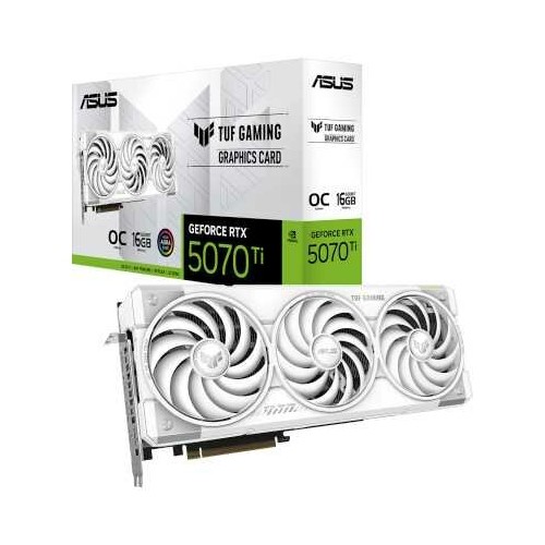 Видеокарта ASUS nVidia GeForce RTX 5070 Ti 16GB (TUF-RTX5070TI-O16G-WHITE-GAMING) (90YV0MD3-M0NA00), Retail 1