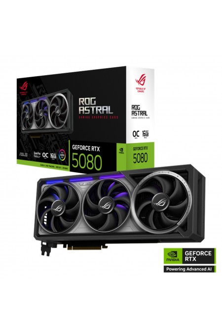 Видеокарта ASUS nVidia GeForce RTX 5080 16GB (ROG-ASTRAL-RTX5080-O16G-GAMING) (90YV0LV0-M0NA00), Retail 