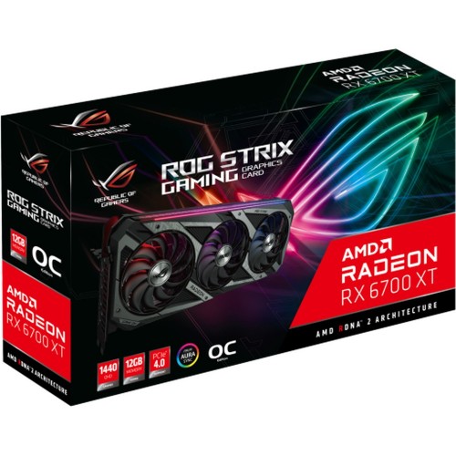 Видеокарта ASUS Radeon RX 6700 XT GAMING OC 12GB (ROG-STRIX-RX6700XT-O12G-GAMING), (90YV0G81-M0NA00), Retail 8