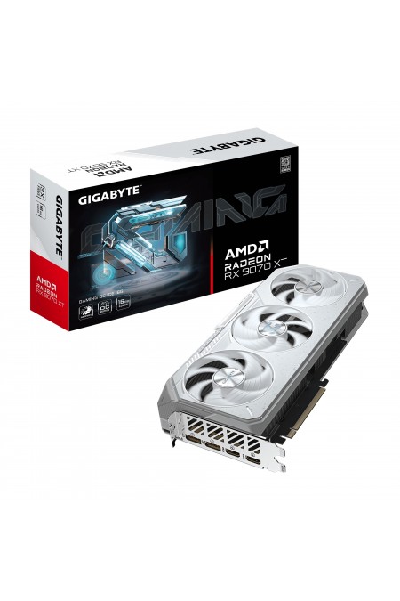 Видеокарта GIGABYTE AMD Radeon RX 9070 XT GAMING OC ICE 16GB (GV-R907XGAMINGOCICE-16GD), Retail 9