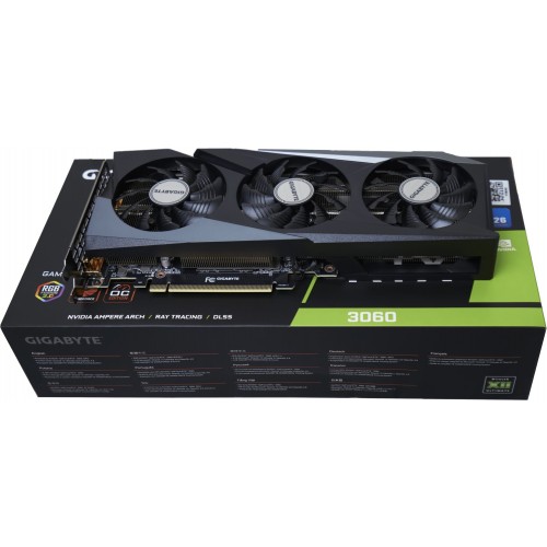 Видеокарта GIGABYTE GeForce RTX 3060 GAMING OC 12GB LHR (GV-N3060GAMING OC-12GD) (rev. 2.0), Retail 9