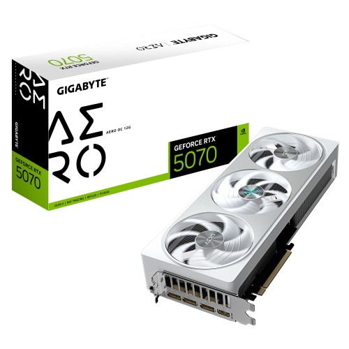 Видеокарта GIGABYTE GeForce RTX 5070 AERO OC 12GB (GV-N5070AERO OC-12GD), Retail 