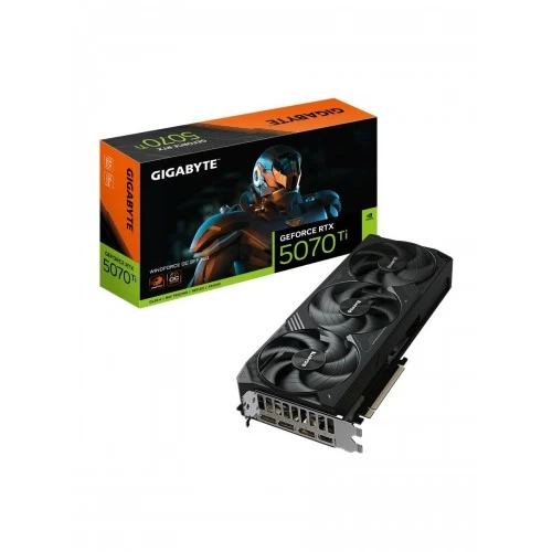 Видеокарта GIGABYTE GeForce RTX 5070 Ti WINDFORCE 16GB (GV-N507TWF3-16GD), Retail 