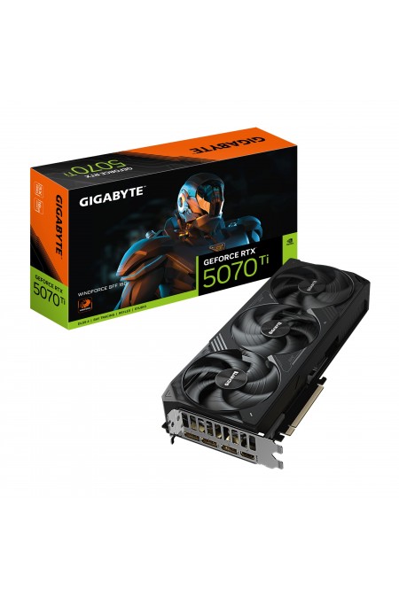 Видеокарта GIGABYTE GeForce RTX 5070 Ti WINDFORCE 16GB (GV-N507TWF3-16GD), Retail 9