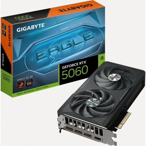 Видеокарта GIGABYTE nVidia GeForce RTX 5060 EAGLE MAX OC 8GB (GV-N5060EAGLEMAX OC-8GD), Retail 8