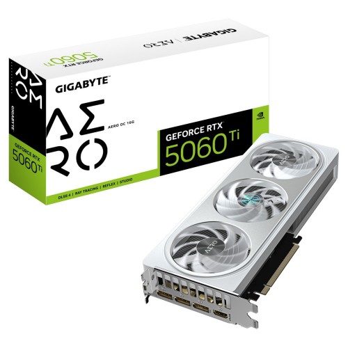 Видеокарта GigaByte nVidia GeForce RTX 5060 Ti 16GB OC (GV-N506TAERO OC-16GD), Retail 1