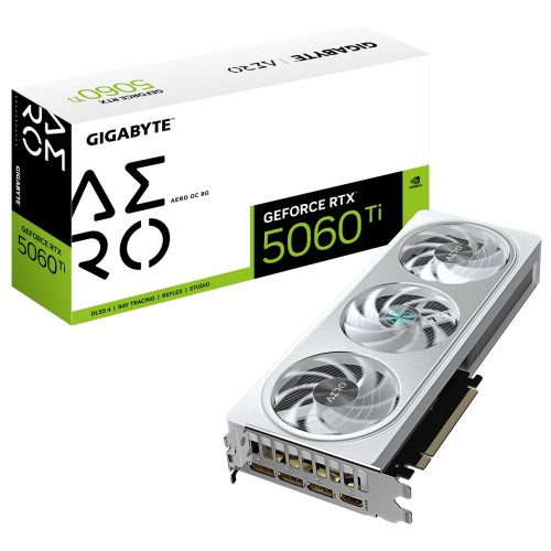 Видеокарта GigaByte nVidia GeForce RTX 5060 Ti 8GB OC (GV-N506TAERO OC-8GD), Retail 1